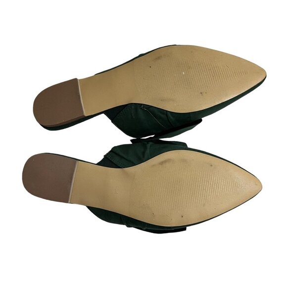 Loft women's slip on shoes green faux suede pointy toe slip on bow tie sz 9.5 - Picture 8 of 8